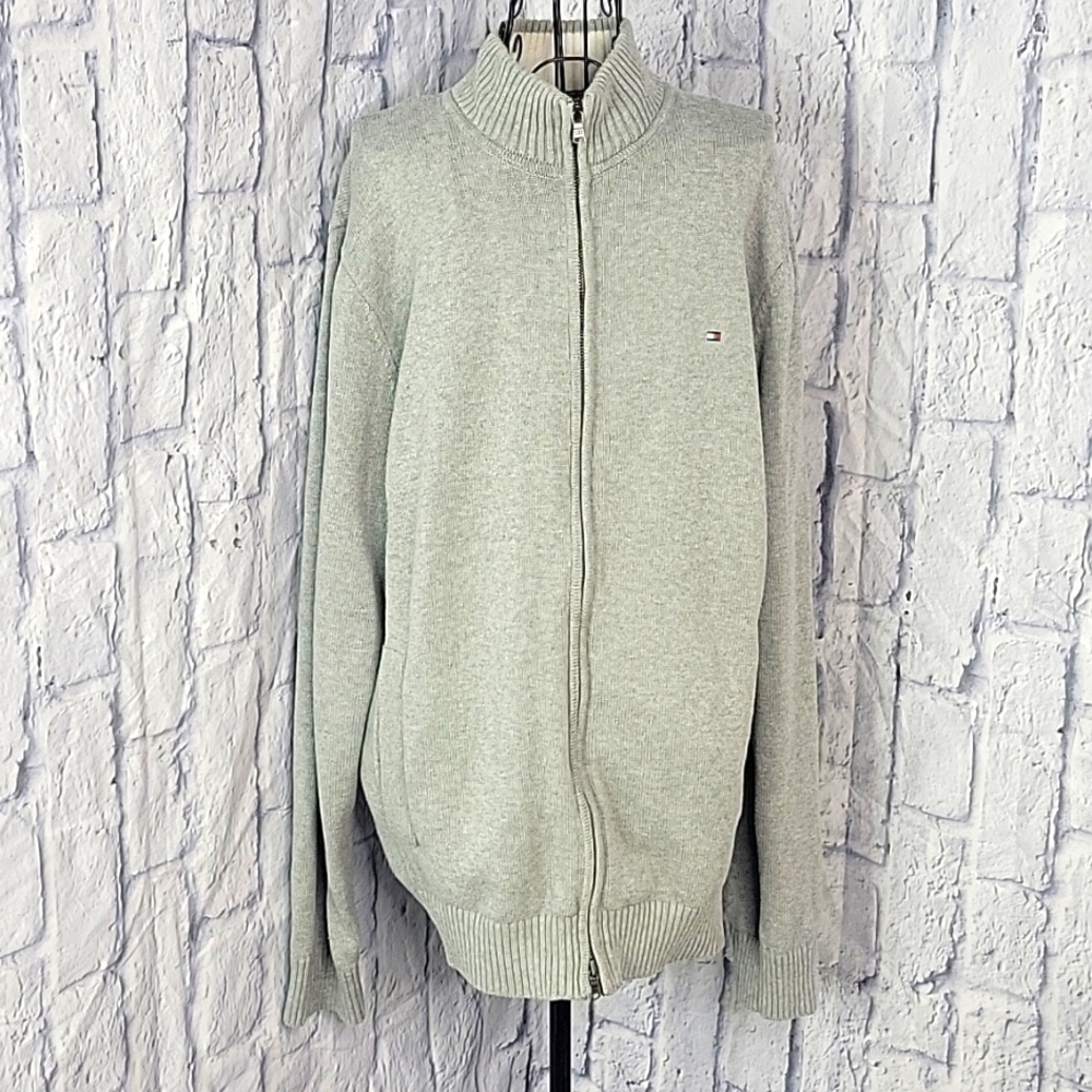 TOMMY HILFIGER Zip Up Gray Sweatshirt XL/TG/XG‎